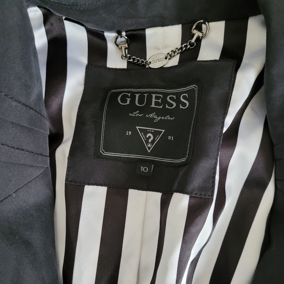 GUESS JET BLACK JACKET SIZE 10 - Picture 15 of 15